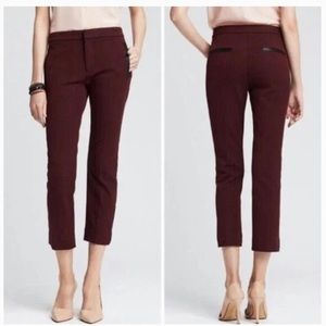 Tweed Banana Republic Sloan Faux-Leather Trim Black Rose